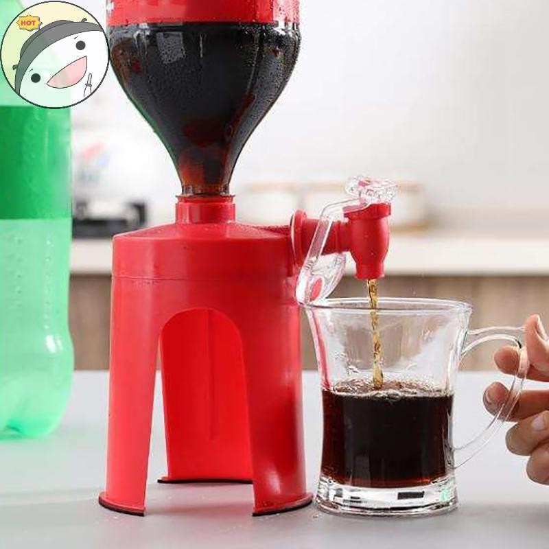 Lanf Soda Dispense,Beverage Inverted Drinker,2 L Soda Fountain Machine,Creative Hand Pressure Carbon