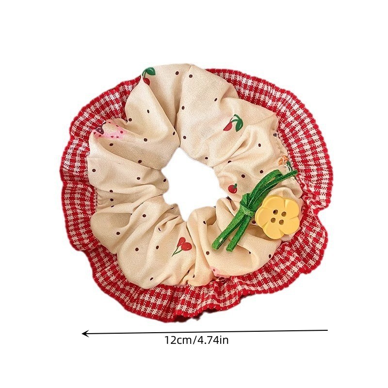 สีชมพู Lolita แหวนผมหญิงเกาหลีสไตล์โบว์น่ารักลายสก๊อต Scrunchies แฟชั่นอุปกรณ์เสริมผม ราคา ถูกที่สุด ดีลบีเคเค แกลเลอรีภาพที่ 3