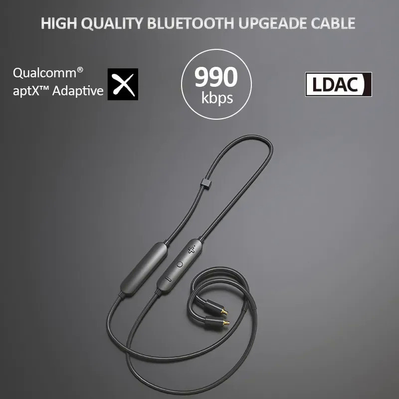 aptX Adaptive Headphones Bluetooth Cable with LDAC High Resolution Wireless Audio 22H Playtime AptX-
