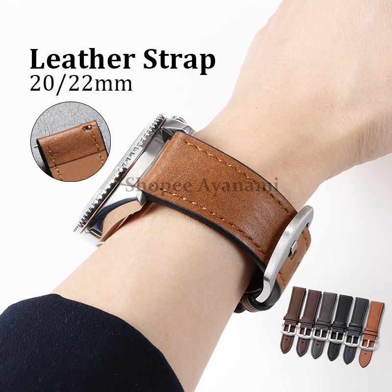 20 มม.22 มม.สายนาฬิกาหนังแท้ Universal Quick Release สร้อยข้อมือสําหรับ Seiko ผู้หญิงผู้ชายนาฬิกาสํา