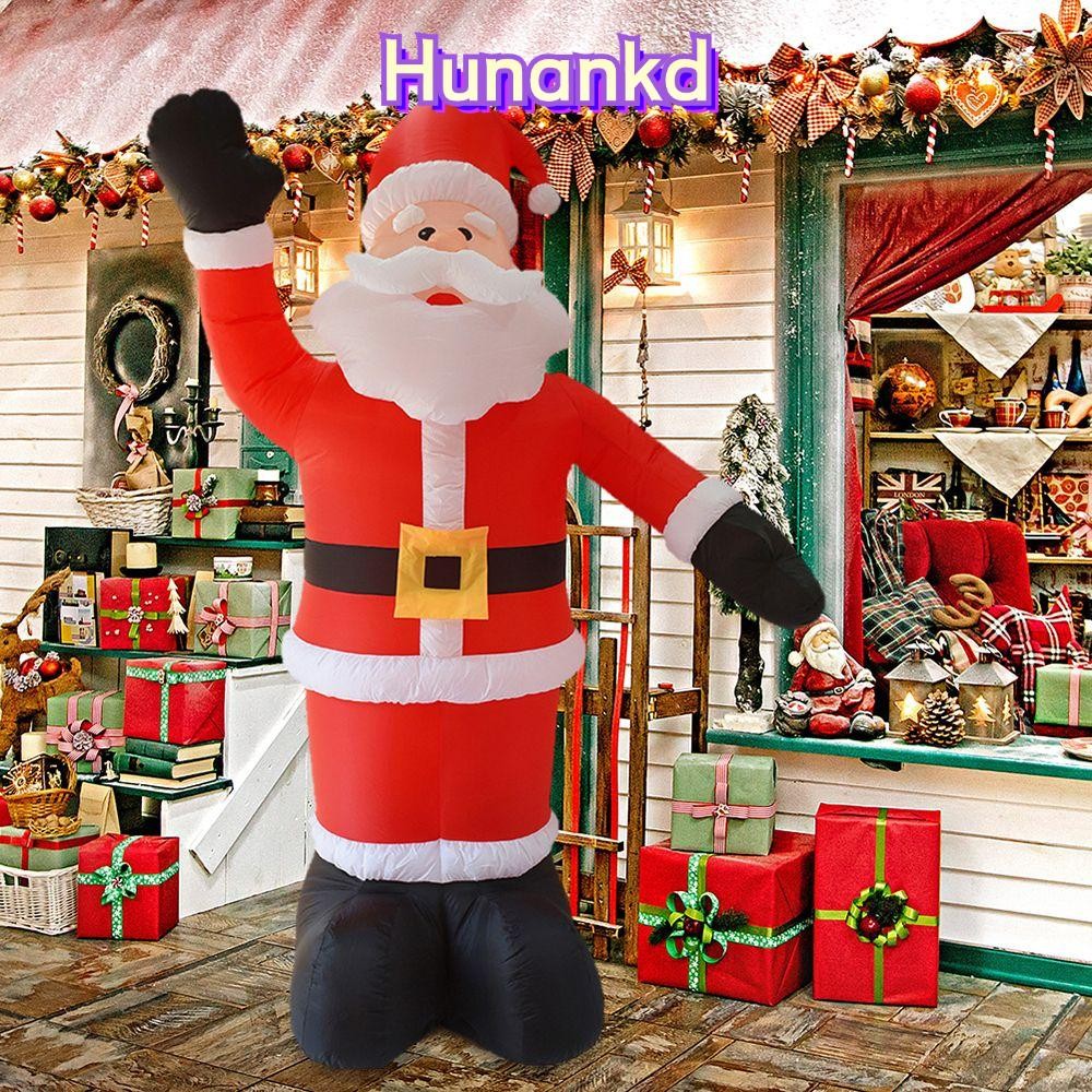 Hunan 2.4M Santa Claus Waving Hand Kids Favors Christmas Decor Photo Props Lighted Dolls