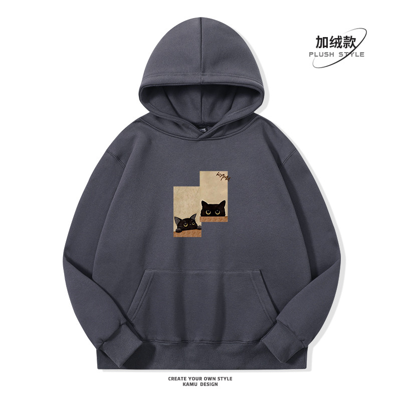 น่ารักหี เสื้อกันหนาว Hooded ผู้ชาย แขนยาว เสื้อฮู้ด พลัสไซส์หลวม ผ้านิ่มม ผ้าหนาาา ใส่ดี นุ่มค่ะ