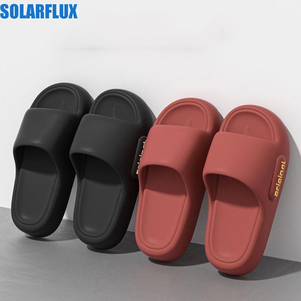 Solarflux รองเท้าแตะแพลตฟอร์มหนา, รองเท้าชายหาดแฟชั่นกันลื่น Flip Flops, Casual Soft Sole รองเท้าแตะสไลด์ Letter House รองเท้าห้องน้ํา