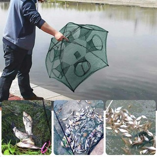 Perangkap Bubu Payung 4Lubang-24 Lubang Alat Jaring Pancing Jala Ikan Udang Kepiting Lele Lobster Sungai Laut Danau Fish Trap Net (Fishing Net)