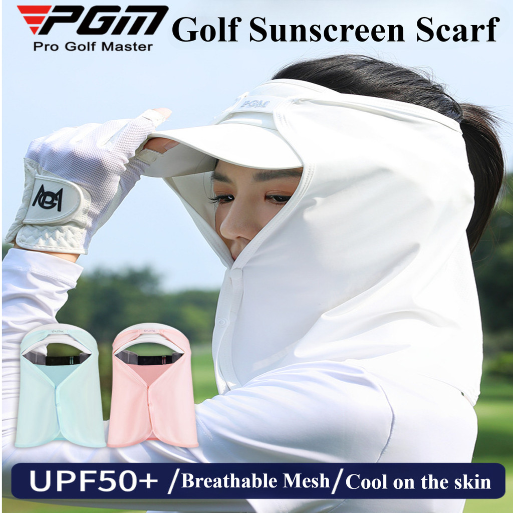 PGM ผู้หญิงกอล์ฟกันแดดหน้ากากกลางแจ้งระบายอากาศน้ำแข็งผ้าไหมป้องกันคอ WB004
