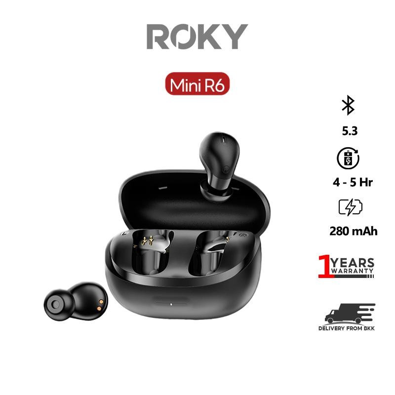 ROKY R6 หูฟังบลูทูธไร้สาย Bluetooth Earphone TWS MINI wireleess earphones