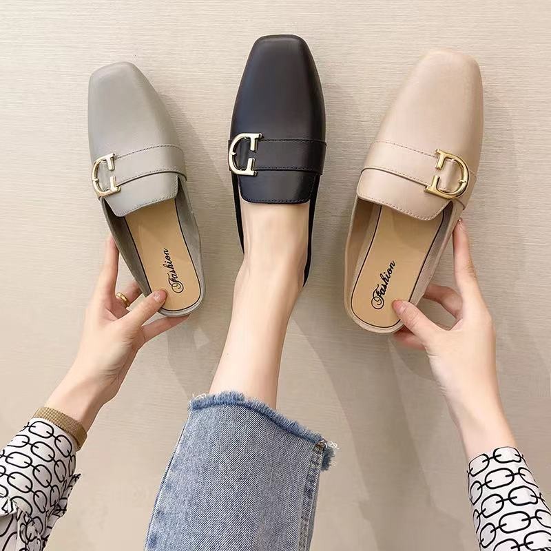 SE4 Top Fashion 2u Women Flat Loafer Office Shoe Sandal Kasut wanita kerja (158)