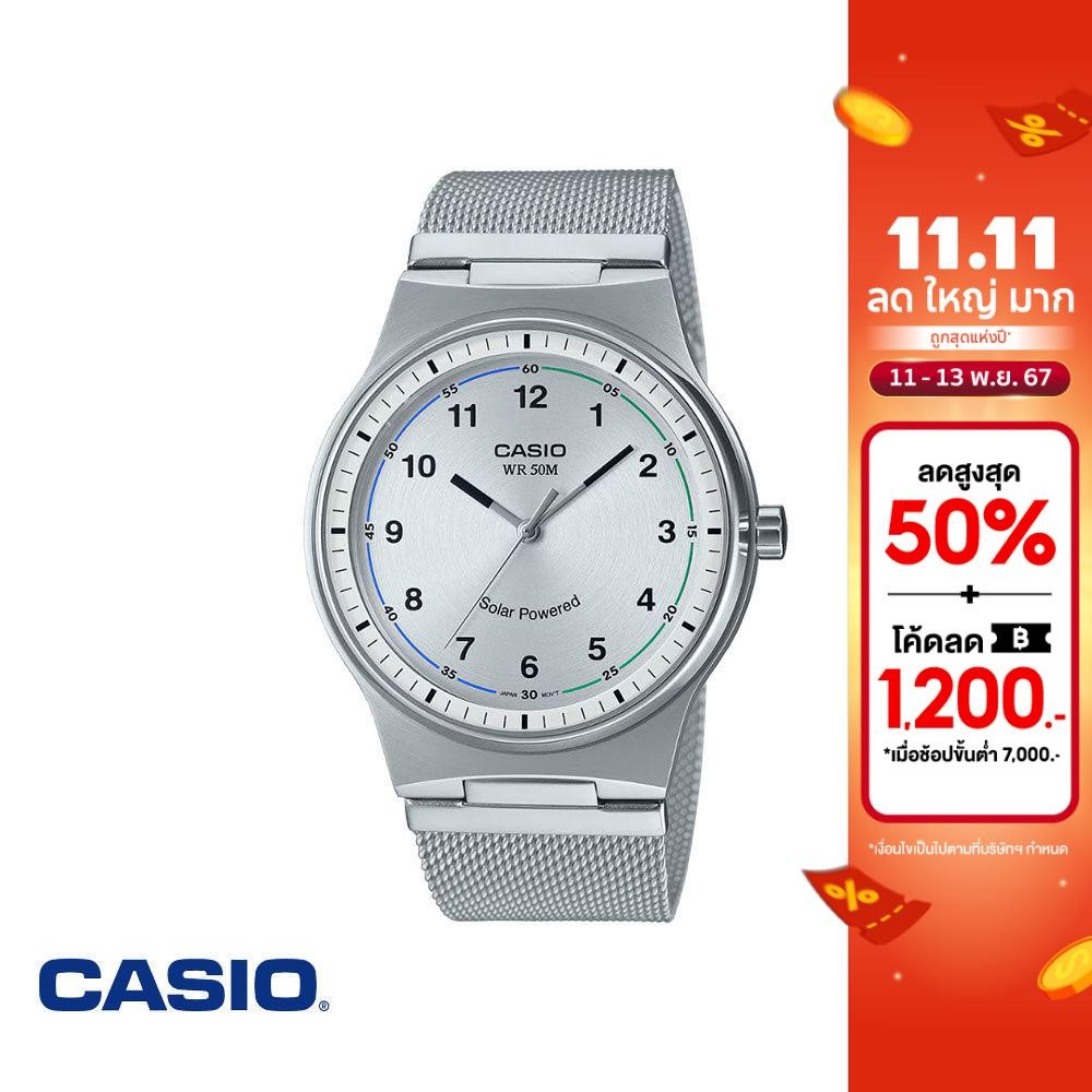 CASIO นาฬิกาข้อมือ CASIO รุ่น MTP-RS105M-7BVDF วัสดุสเตนเลสสตีล สีเงิน