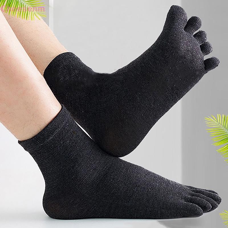Cheenm 1 คู่กีฬาวิ่งเหงื่อสีทึบแยก Toes Unisex Toe ถุงเท้าผู้ชายและผู้หญิงห้านิ้วถุงเท้าผ้าฝ้ายระบายอากาศ TH
