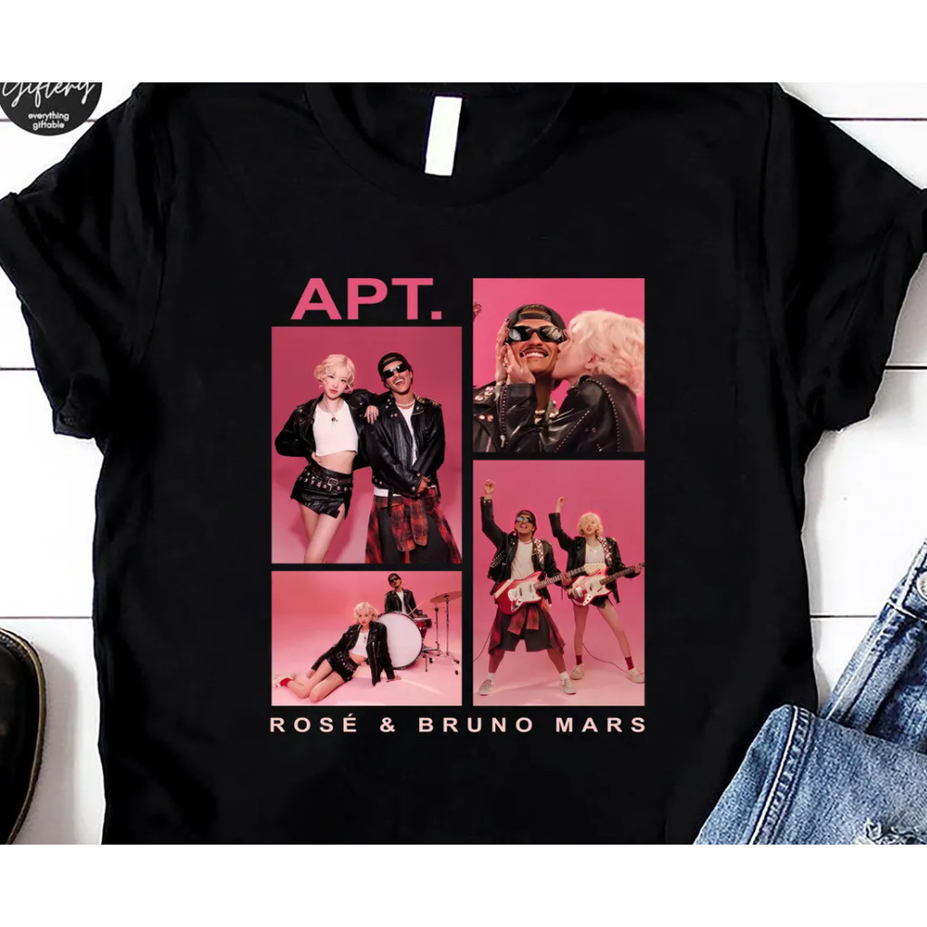 💥 APT Apateu Shirt, Rosé T-shirt, Rose&Bruno T-Shirt, Mars And Rose 💖New Song APT  T-Shirt S-5XL