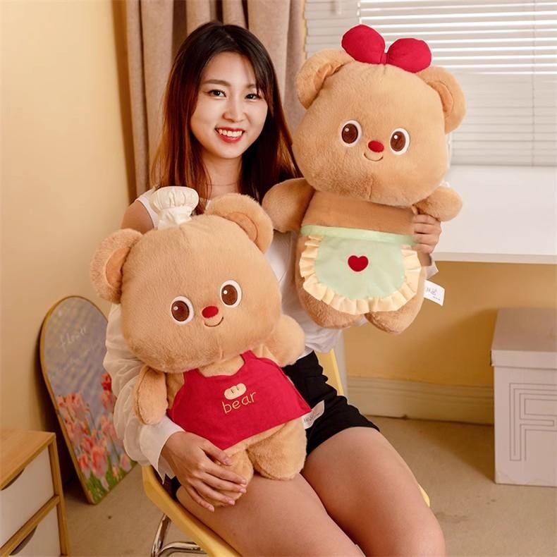 เนยหมีตุ๊กตาการ์ตูนตุ๊กตาหมีน่ารักตุ๊กตาหมีเด็กแฟนของขวัญตุ๊กตาของเล่น จ2พี8