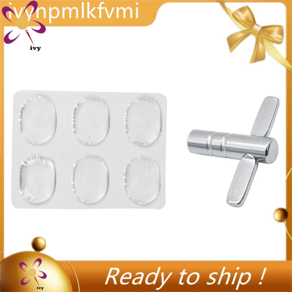 [Ivym] Drum Damper gel 6 pack พร้อม One Drum Tuning Key pack 1