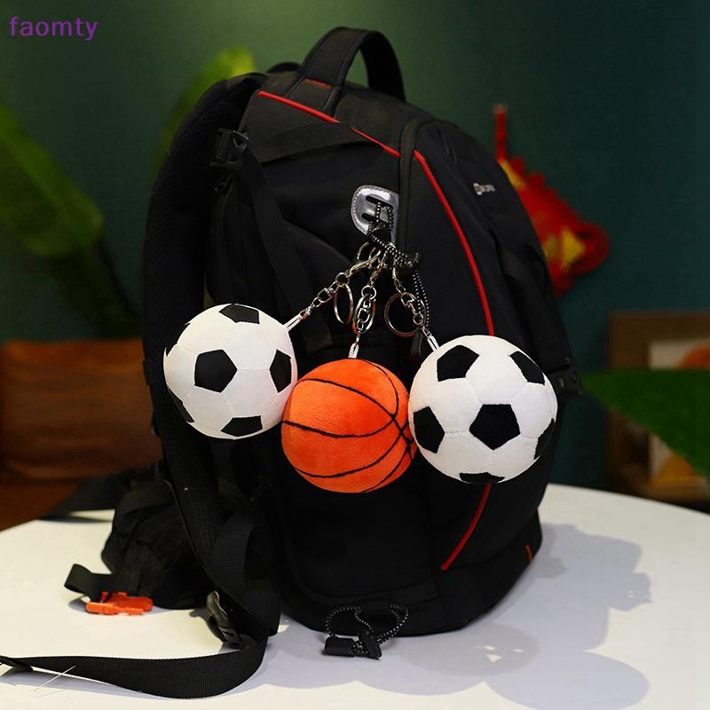 Famty Plush ลูกฟุตบอลพวงกุญแจยัดไส้พวงกุญแจฟุตบอลกีฬา Ball Key Ring กระเป๋าเป้สะพายหลังพวงกุญแจ TH