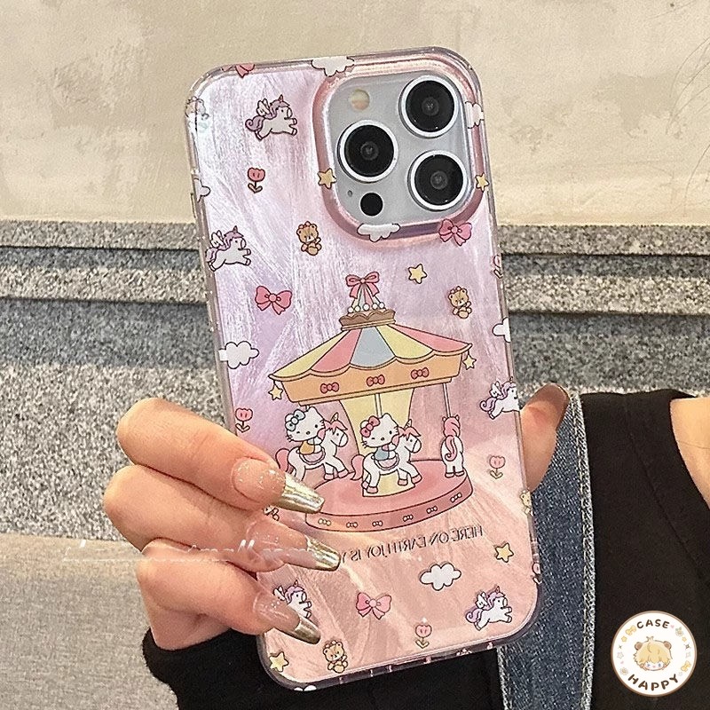 เคสOPPO A18 A17 A58 A98 A57 A7 A9 A78 A15 A38 A35 A3s A16K A15s A1K A31 น่ารักการ์ตูนการ์ตูนหวานโบว์สวัสดีคิตตี้อ่อนนุ่ม