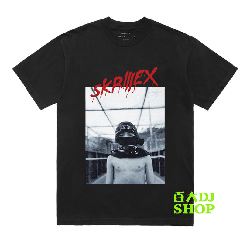 Owsla Skrillex LV X Rock เสื้อยืดแขนสั้นอเมริกันยุโรป