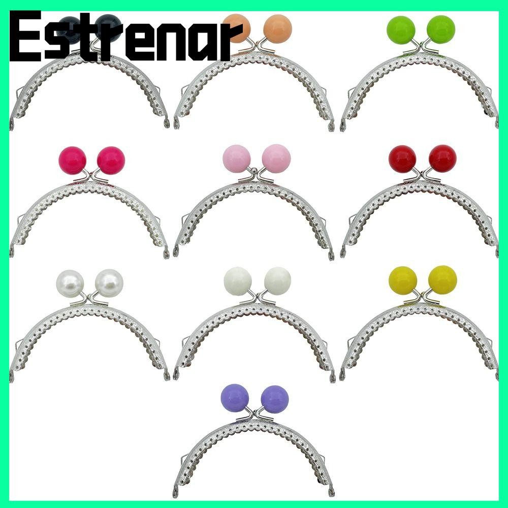 Estrenar กรอบ Kiss Clasp ล็อคโลหะวินเทจ สีแคนดี้ สําหรับกระเป๋า DIY Craft