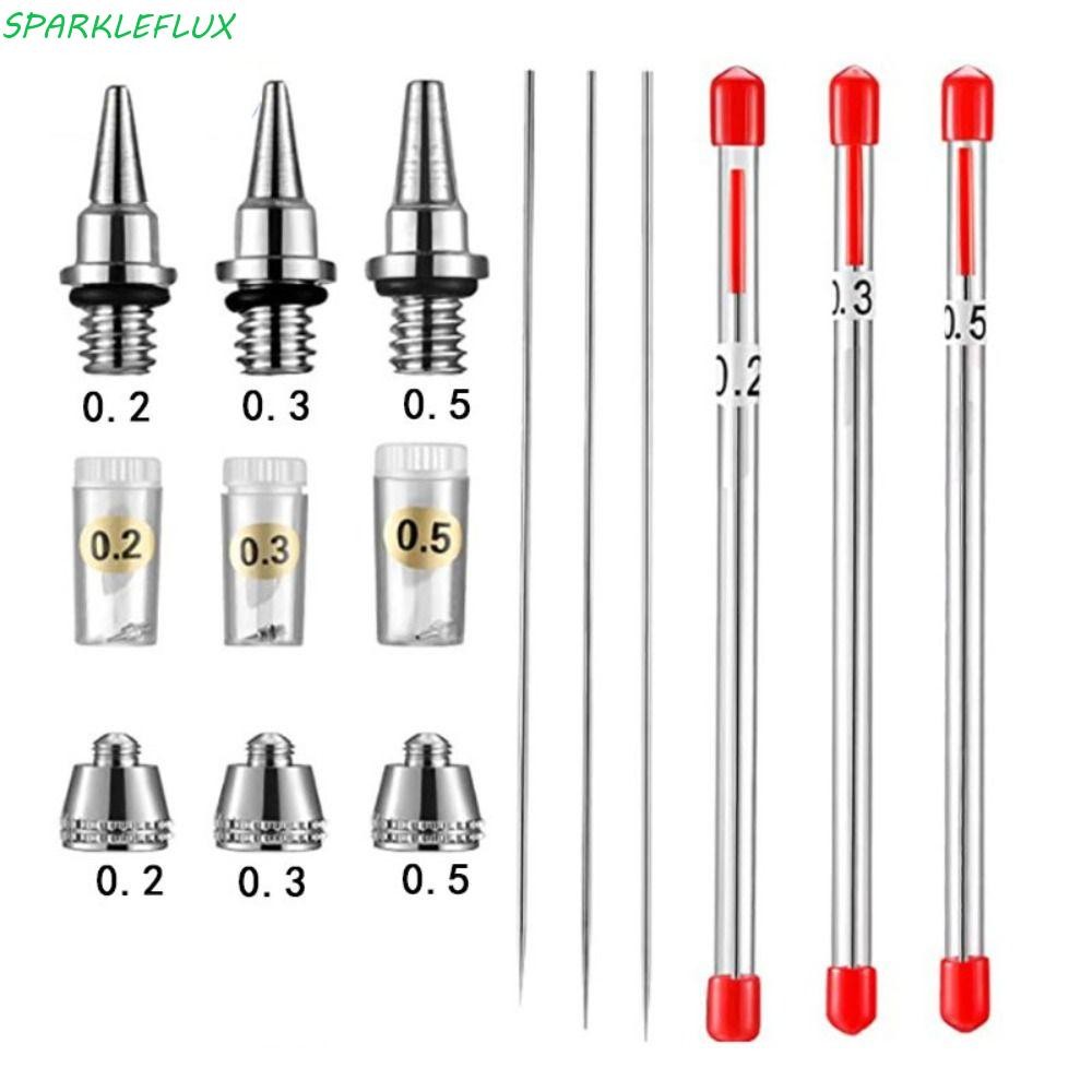 ประกายไฟ แอร์บรัช เข็มภาพวาด 0.2 มม./0.3 มม./0.5 มม.สเปรย์หมวก Sprayer อุปกรณ์เสริมสเปรย์เข็มหัวฉีด Air แปรงหมวกหัวฉีด