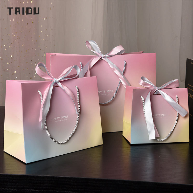 Taidu กระเป๋าเก็บของ ลายใหม่ Macaron Gift Tote Bag