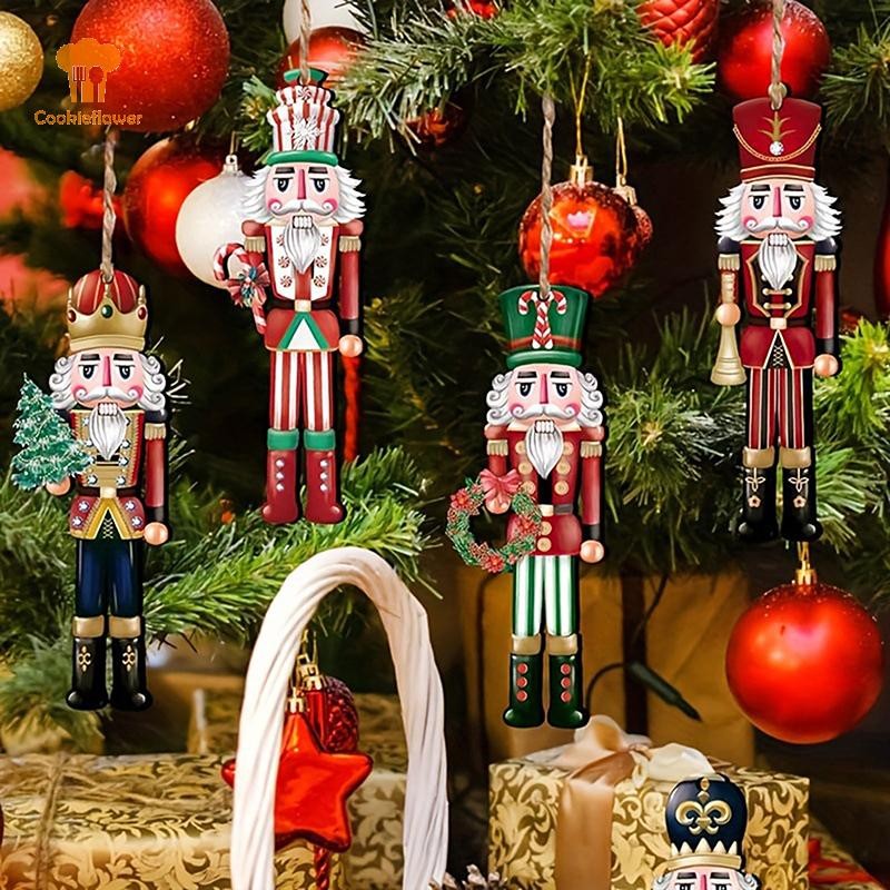 Ckfr 12/24/36 ชิ้นต้นคริสต์มาสแขวนของขวัญปีใหม่ใหม่คริสต์มาส Nutcracker ชุดเครื่องประดับปาร์ตี้บรรยากาศตกแต่งใหม่