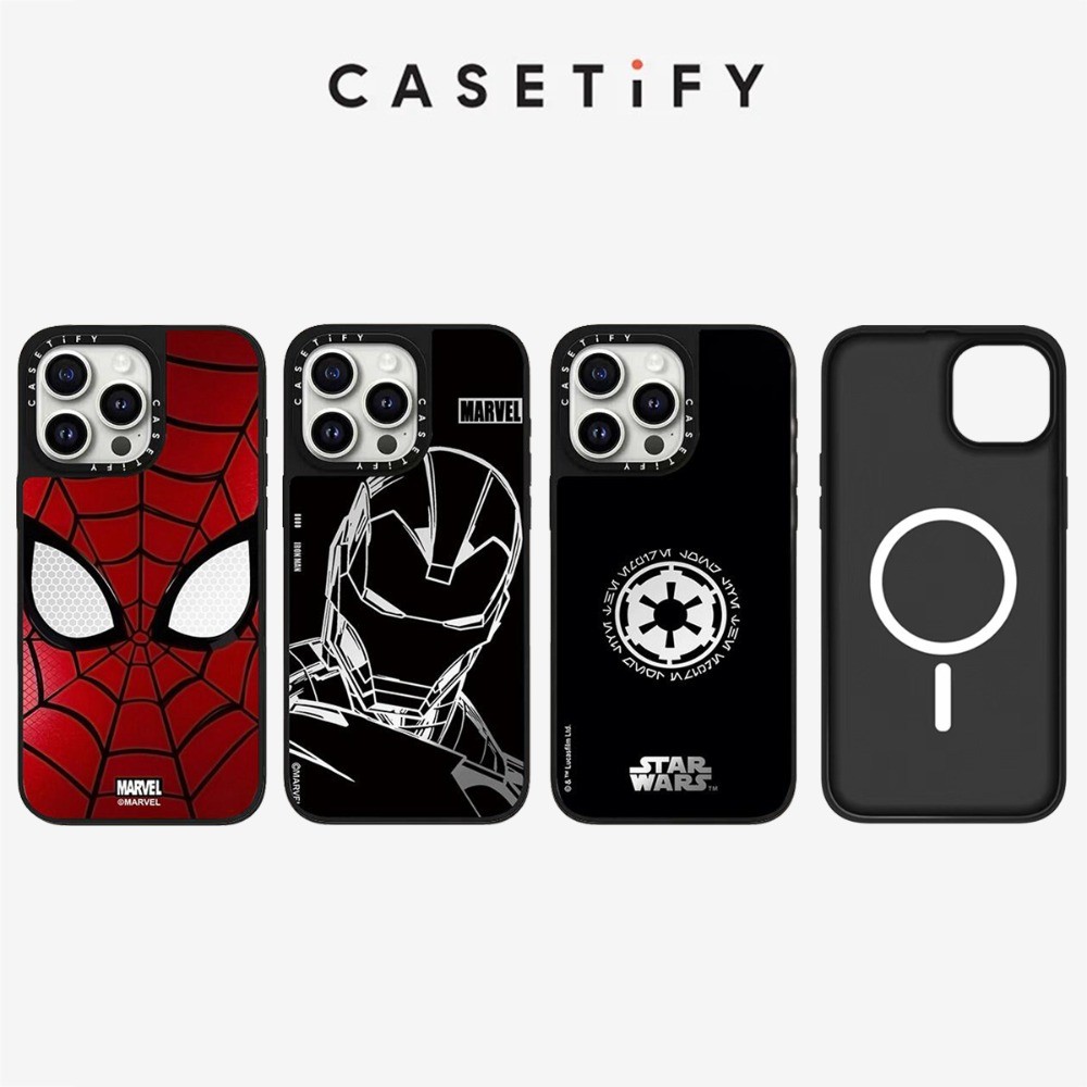 Marvel Iron Man กระจกกระจกเคสโทรศัพท์สําหรับ iPhone 16 Pro Max 16 Plus 15 Pro Max 16 15 14 13 12 11 กรณีกันกระแทกด้านหลังอะคริลิคปลอก