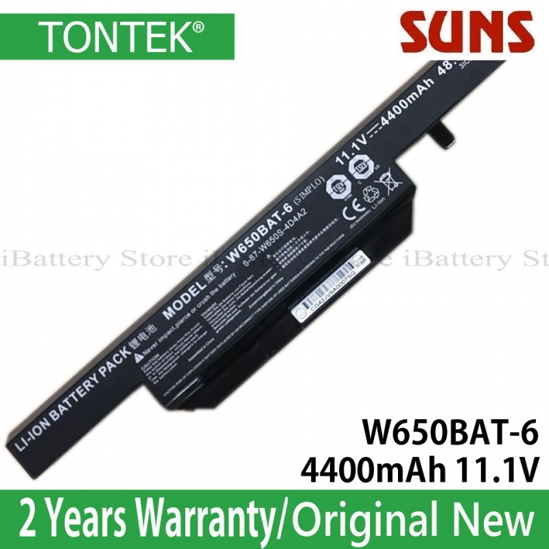 ✿แบตเตอรี่ W650BAT-6ของแท้สำหรับ Clevo K590C-I3 K610C-I5 K710C-I7 G150SG Q25 Gigabyte V2 P15F V3