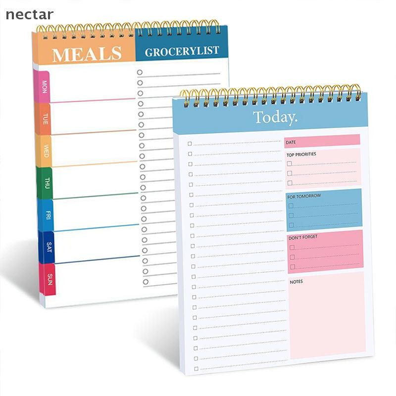 Tar To Do List Notepad Undated Daily Planner เครื่องเขียนโน้ตบุ๊คครูของขวัญไดอารี่ Campus Agenda เครื่องใช้สํานักงาน 50 แผ่น N