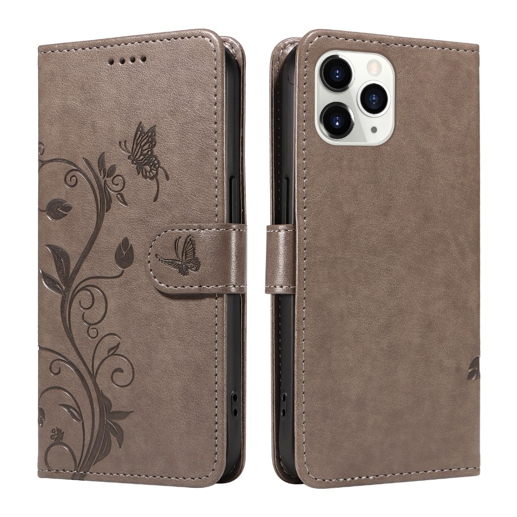 เคสพลิกหรูหราสําหรับ iPhone 11 Pro X XS Max XR รูปแบบต้นไม้แอปริคอทกระเป๋าสตางค์ช่องใส่การ์ดที่วางโทรศัพท์ฝาครอบขาตั้ง