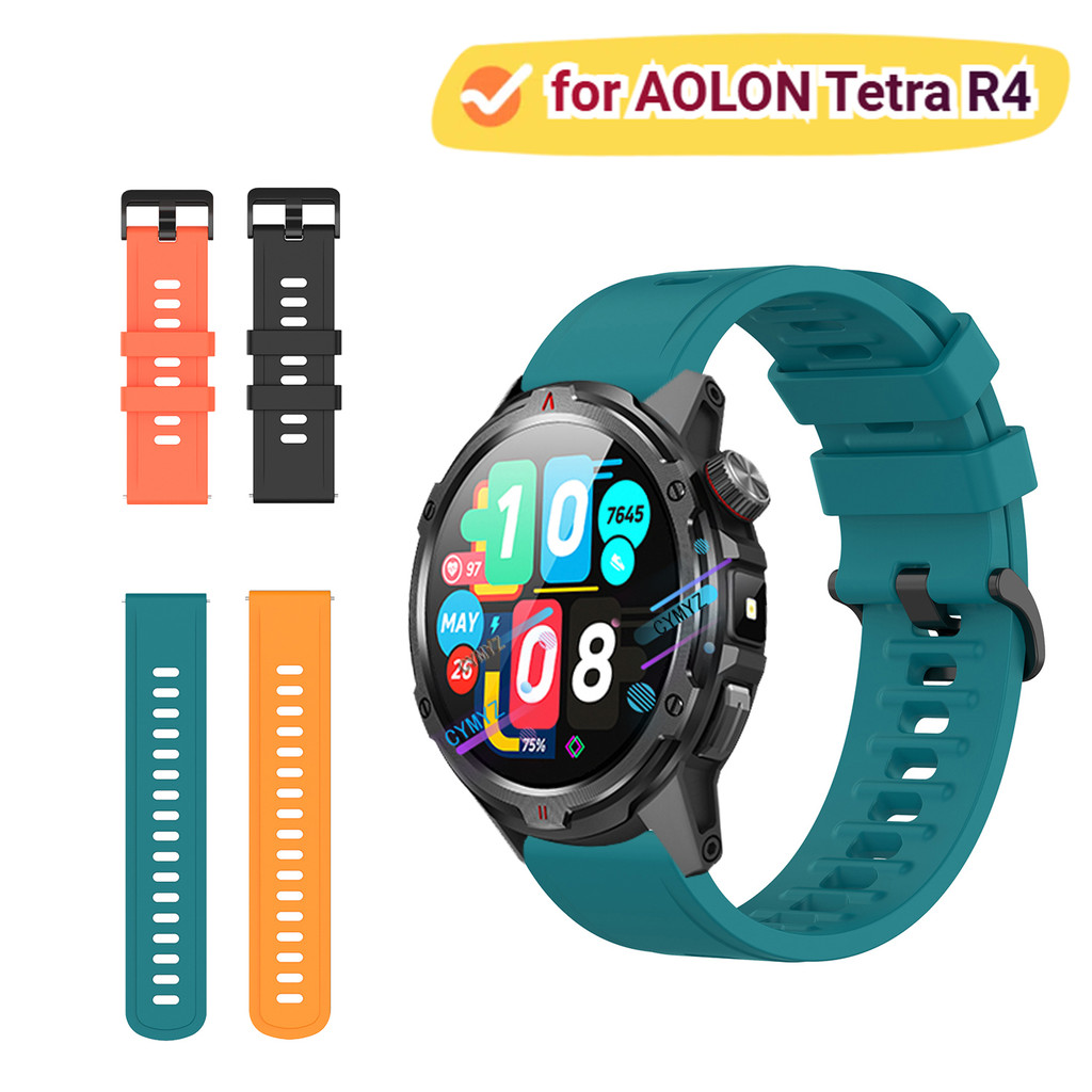 สําหรับ AOLON Tetra R4 สายรัดซิลิโคนสําหรับ AOLON Tetra R4 สายนาฬิกาอัจฉริยะสายรัดข้อมือกีฬา