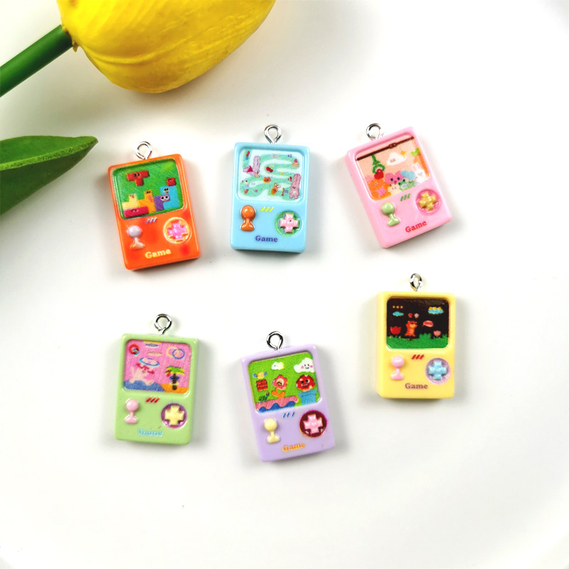 เรซิ่นจำลองเกมเด็กจี้ DIY เครื่องประดับแฮนด์เมดวัสดุอุปกรณ์เสริม