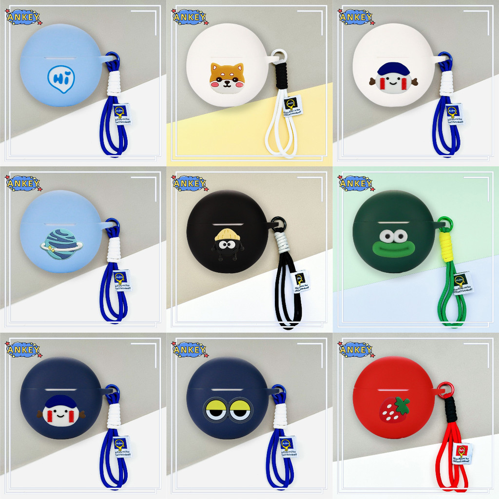 For Honor Choice Earbuds X7e Earphone Silicone Case Cute Dinosaur Earbuds Waterproof Shockproof Soft