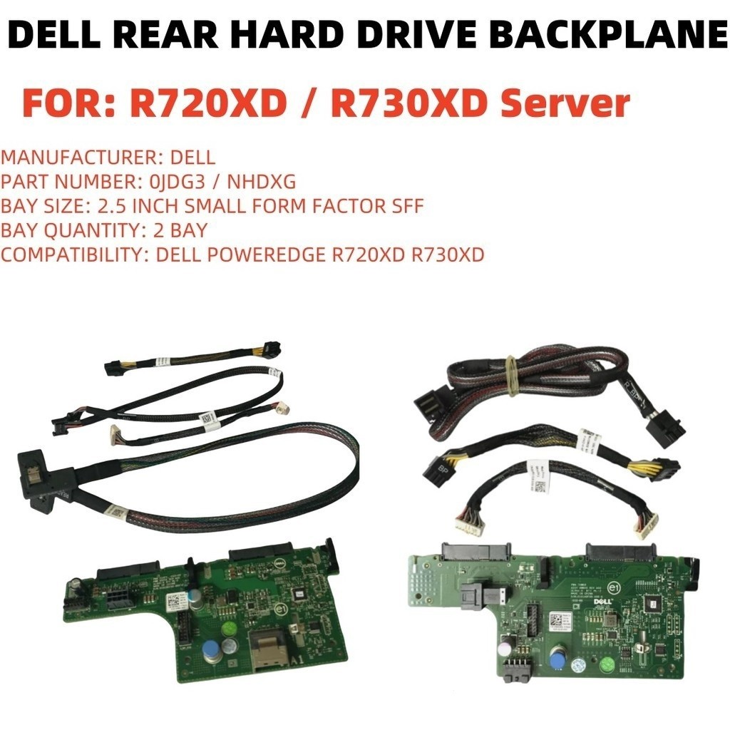 0JDG3 NHDXG DELL REAR HARD DRIVE BACKPLANE สําหรับ PowerEdge R720XD R730XD 2.5 "