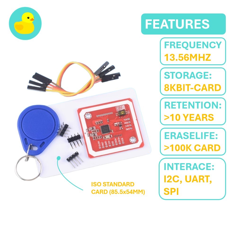 PN532 NFC RFID Card & Keychain Token Reader Module Kit V3