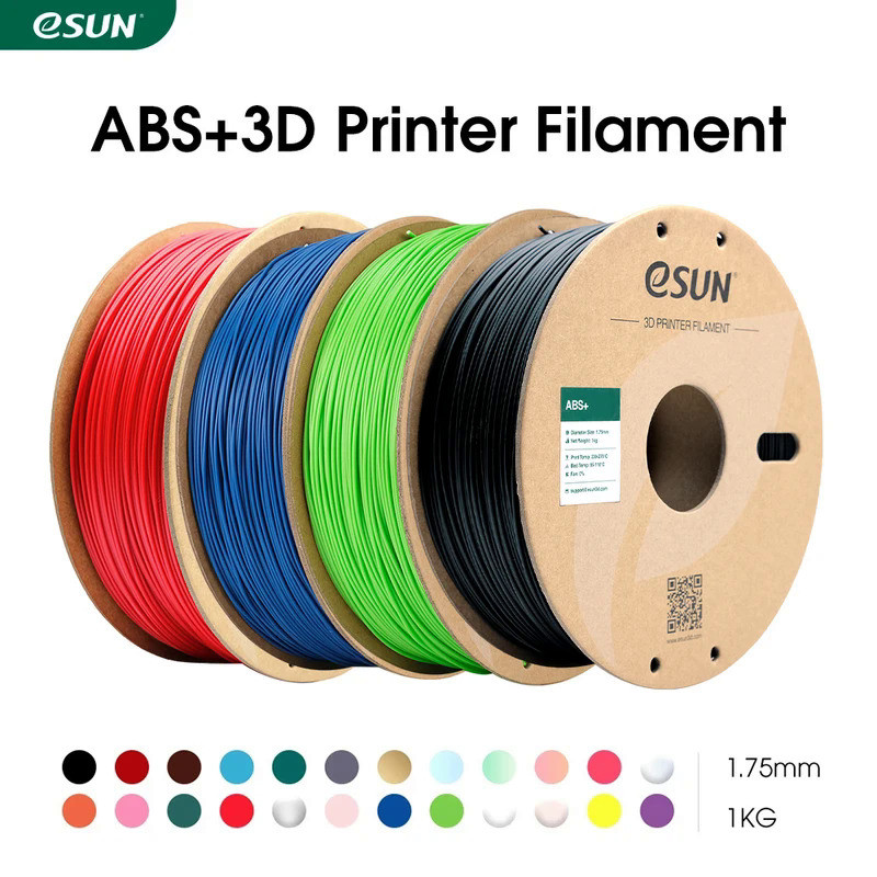 eSUN ABS+ Filament 1.75mm ABS Plus 3D Printer Filament Accuracy +/- 0.05mm 1KG 2.2 LBS Spool 3D Prin