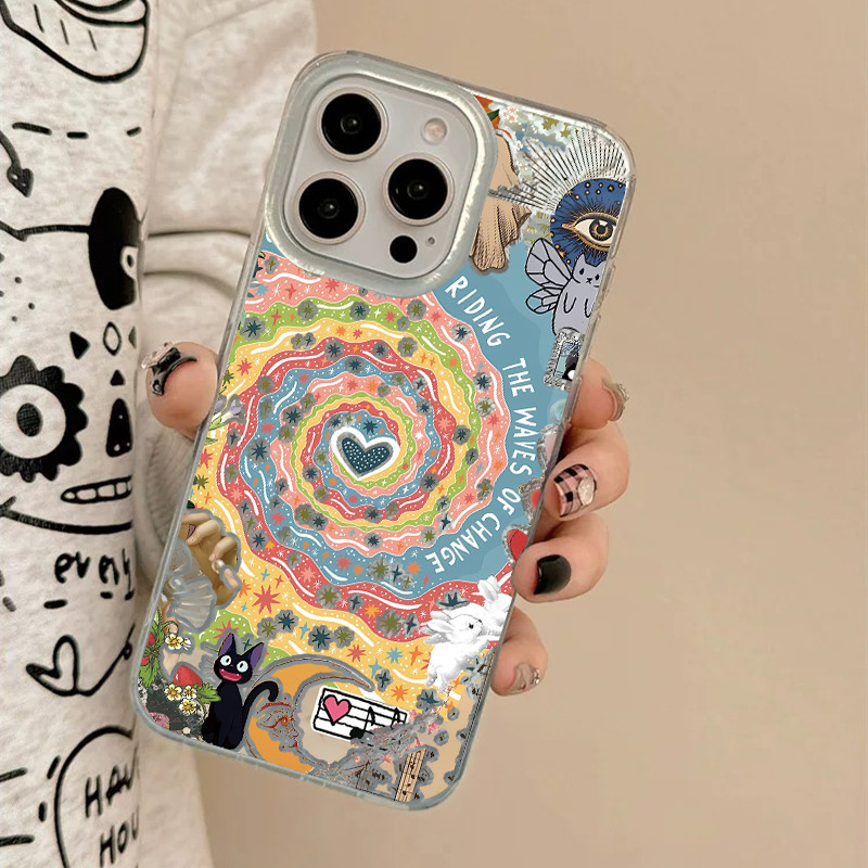 Kiddy จากประเทศไทย ซิลเวอร์โฟลว์ Vortex ใช้กับ เคสไอโฟน for IPONE 11 12 13 14 16 15PRO MAX 14PLUS/15PLUS 11PRO 13PROMAX