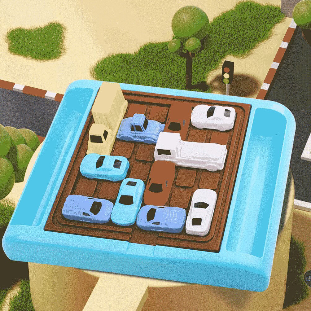 ส่งจากไทย เกมส์ฝึกสมอง เกมเลื่อนรถ เกมหาทางออกลานจอดรถ เกมฝึกสมาธิ ฝึกลอจิก IQ ฝึกแก้ปัญหา พร้อมส่ง