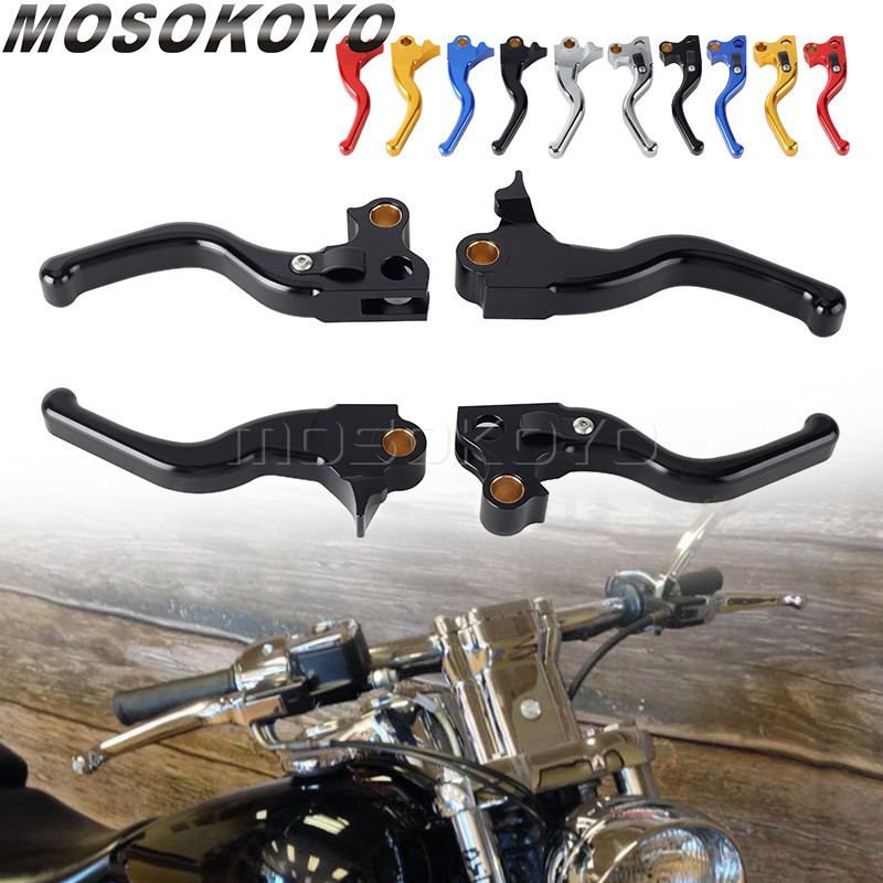 Gก้านคลัตช์เบรกมอเตอร์ไซค์มือจับเบรกมืออะลูมิเนียมอะไหล่สำหรับ Harley Dyna FXR4 Cvo/SE FXR2/3/4 99-0