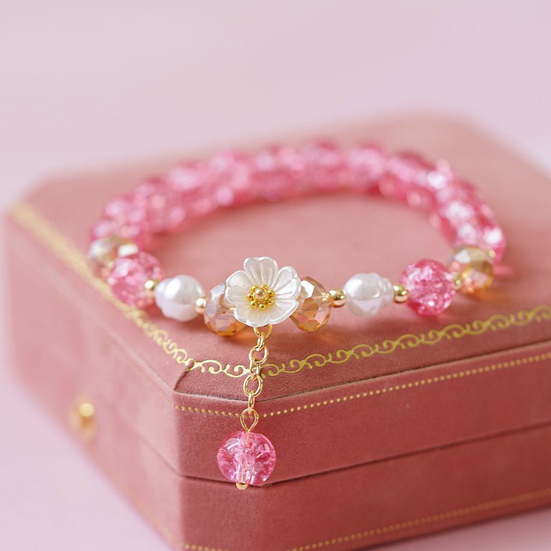 COD💖สร้อยข้อมือคริสตัล Camellia,สร้อยข้อมือลูกปัดสีลูกกวาดสำหรับสุภาพสตรี,สร้อยข้อมือมัลติฟังก์ชั่น-Lune - รูปที่ 5