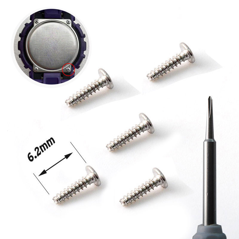 5pcs นาฬิกาปกหลังสกรูโลหะอ่อนนุชไขควงสําหรับ Casio G-SHOCK GA-110 GA-120 GA-150 GA-6900 GA-5600 เครื่องมือซ่อมนาฬิกาปกหลังสกรู