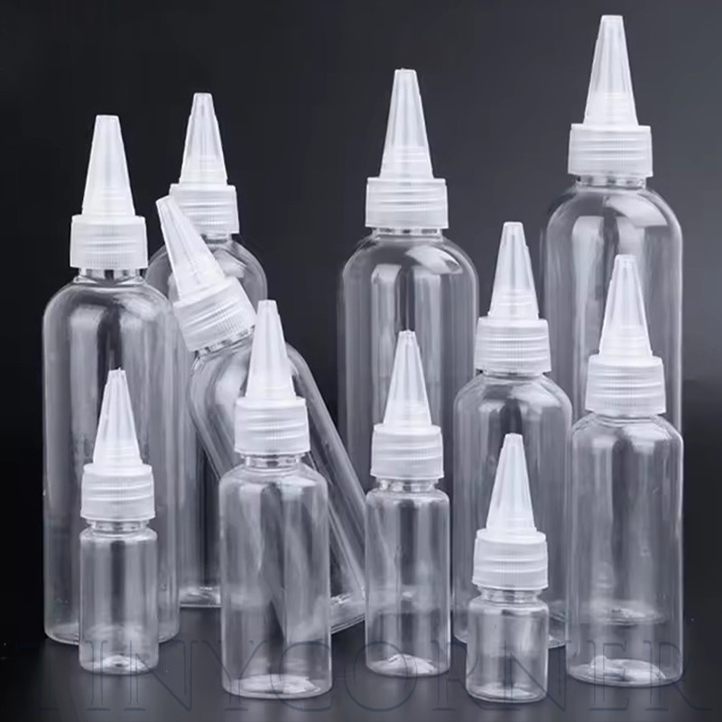 ขวดหยดพลาสติกรีฟิลขนาด 20-120 มล. พร้อมฝากันรั่ว | ภาชนะขนาดเดินทาง Squeezable สําหรับน้ํามัน/หมึก/กาว | เครื่องจ่ายแบบใช้ซ้ําได้แบบใส 1 ชิ้น 5 ชิ้น