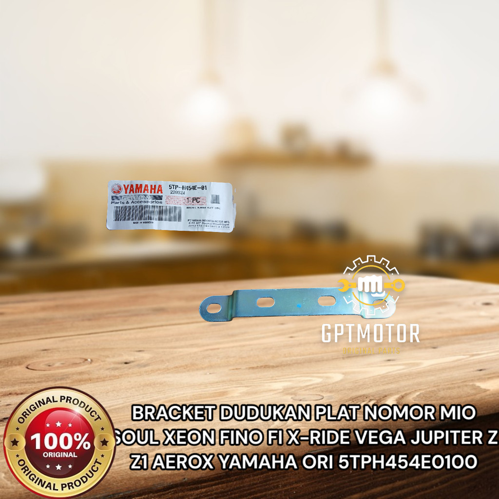 NUMBER PLATE MOUNTING BRACKET MIO SOUL FINO FI X-RIDE VEGA JUPITER Z1 AEROX YAMAHA ORIGINAL 5TPH454E