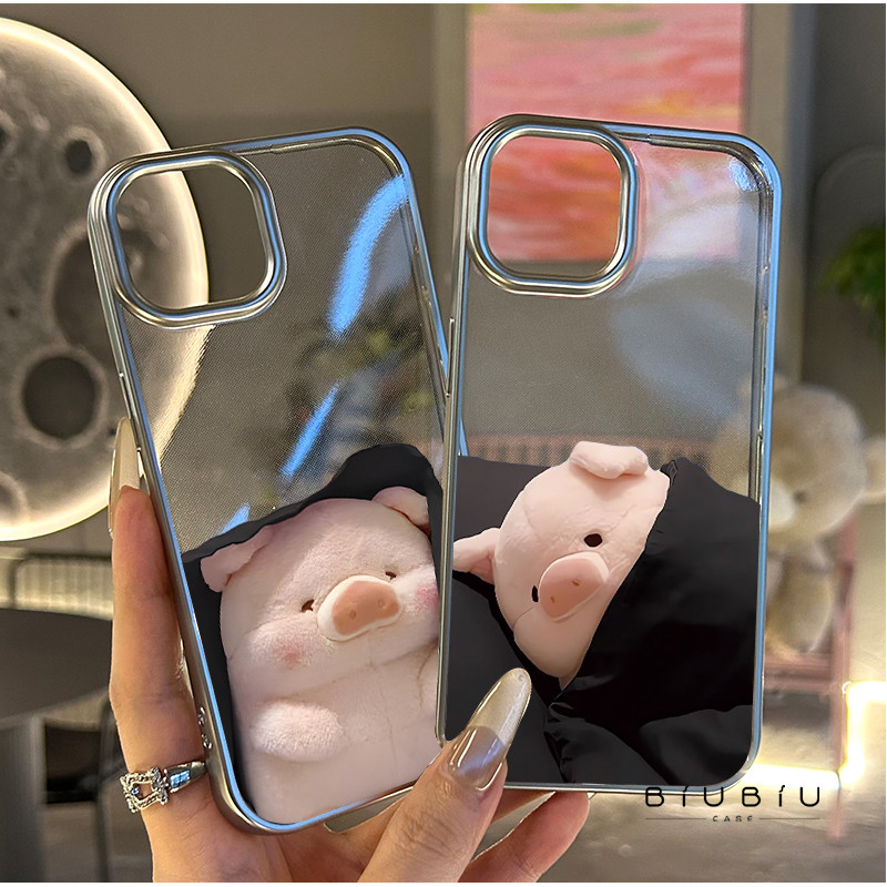 for iPhone 11 เคสไอโฟน13 ลูกหมูน่ารัก เคสไอโฟน11 pro max 16 15 14 11 12 Pro x xs max xr 7plus 8plus เคส 16 plus วัสดุ TP