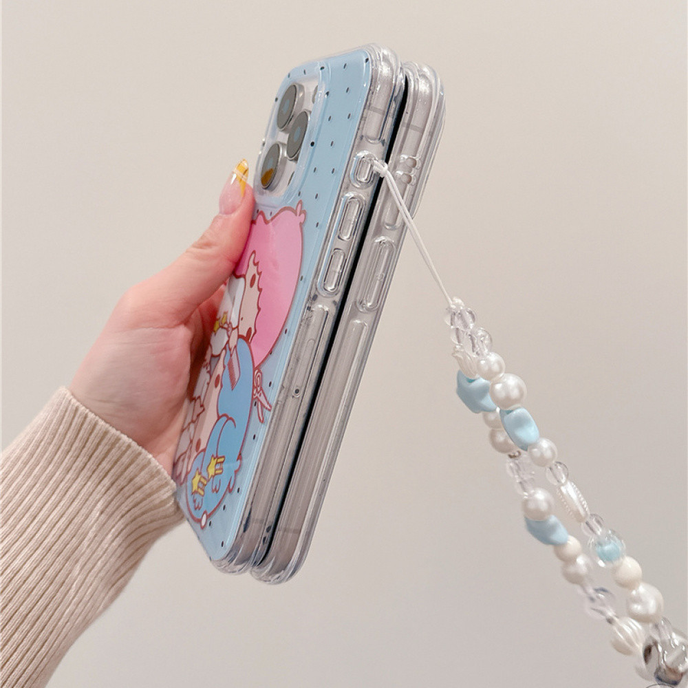 Ins อะนิเมะน่ารัก Sanrio Little Twin Stars เคสโทรศัพท์ Blue Star Love Heart ลูกปัดสําหรับ IPhone 16 Pro Max 16 Pro 16 15 14 Pro Max 13 รอบขอบกันกระแทก Hard IMD ฝาหลัง ราคา ถูกที่สุด ดีลบีเคเค แกลเลอรีภาพที่ 8
