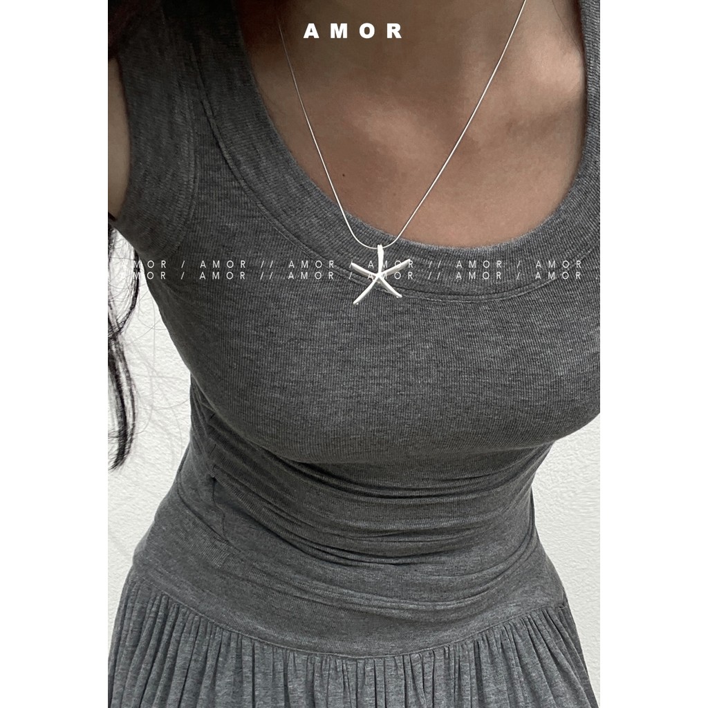 Y2k สไตล์เกาหลี Choker ปลาดาว star สร้อยคอ Unisex สําหรับผู้หญิง