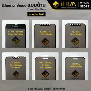 [Official] iFilm ฟิล์มกันมอง 360 + ด้าน For iPhone 17promax 17pro 17 air 16Pro Max 15 Pro 13 11 ฟิล์มกันเสือก ฟิล์มกระจก