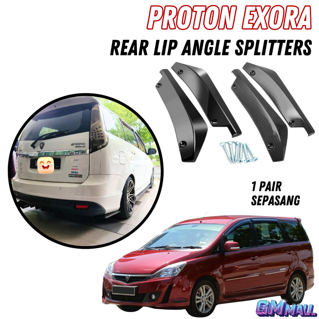 Proton exora กันชนมุมด้านหน้าด้านหลัง Lip Skirting Diffuser Splitter Protector Guard bodykit exora