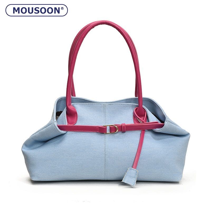Mousoon กระเป๋าถือผู้หญิงแฟชั่น Pu กระเป๋าถือ Magnetic Snap สายคล้องปิดกระเป๋าโทรศัพท์มือถือ