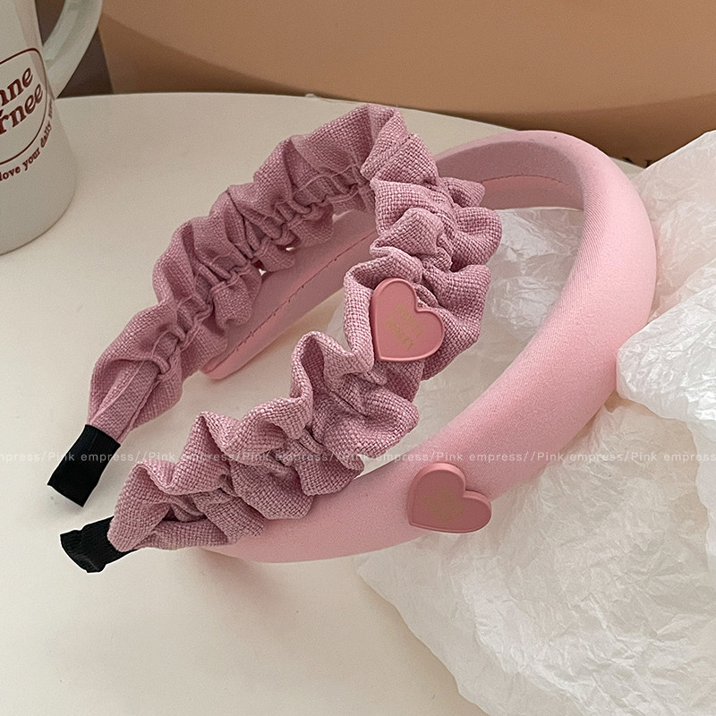Pink Love Hairband จีบอารมณ์แถบคาดศีรษะผู้หญิง Go Out อเนกประสงค์ผม Tie