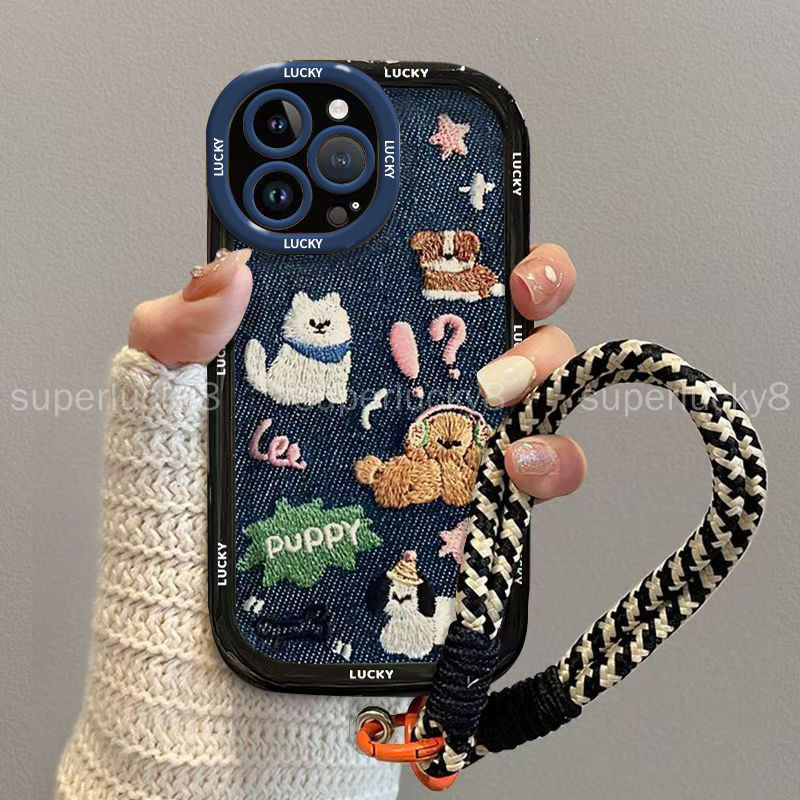 ฟรีฟิล์มด้านหลัง Xiaomi poco f7 Ultra poco f7 Pro เคสโทรศัพท์ poco f7 เคสป้องกันผ้ายีนส์น่ารักรวมทุก