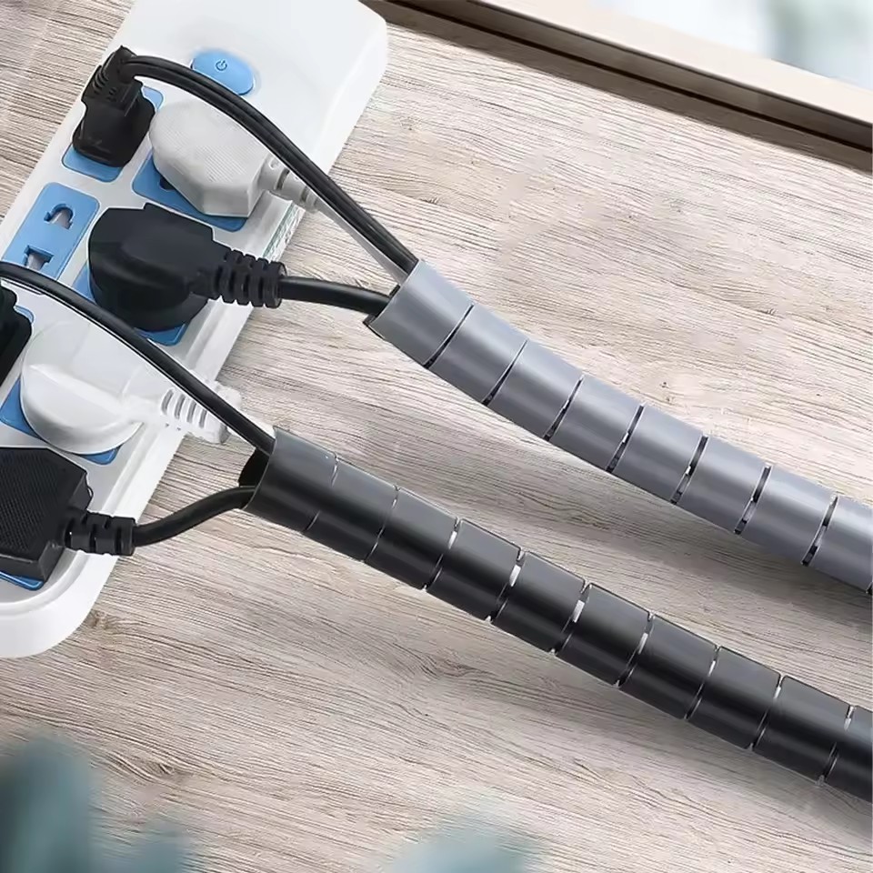 ฝาครอบป้องกันสายไฟแบบยืดหยุ่น / ที่เก็บสายไฟคอมพิวเตอร์ / ปลอกหุ้มสายไฟโฮมออฟฟิศ - รูปที่ 3