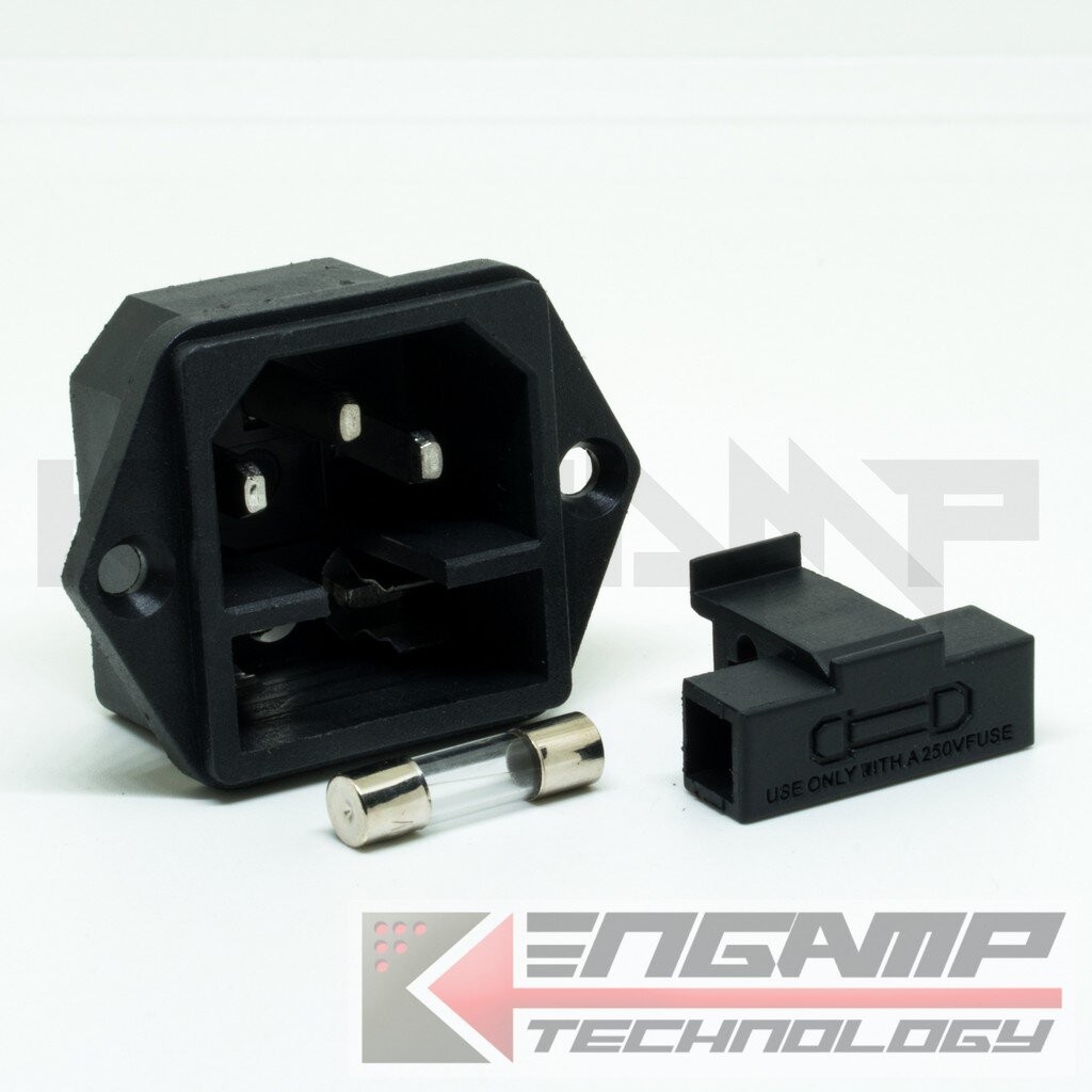 (1ตัว) [PJ] เต้ารับสาย AC-03 พร้อมฟิวส์ 10A/250V